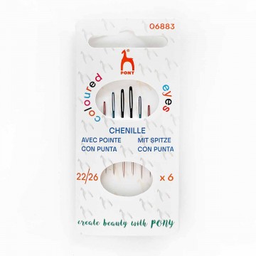 Agujas de colores para bordar