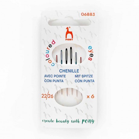 Agujas de colores para bordar