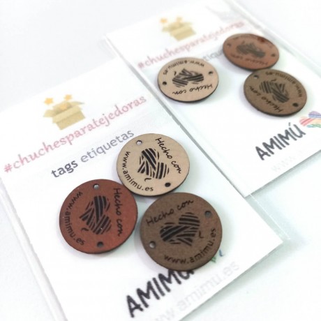 Etiquetas "cuídame mucho" pequeñas