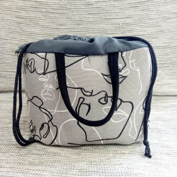 Bolsa de proyectos cordones - Mod. Mujeres gris