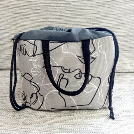 Bolsa de proyectos cordones - Mod. Mujeres gris