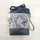 Bolsa de proyectos mini - Mod. Mujeres gris