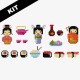 Kit Punto de cruz - Sushi Girls