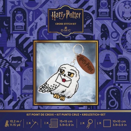 Kit Punto de Cruz Hedwige - Col. Harry Potter DMC
