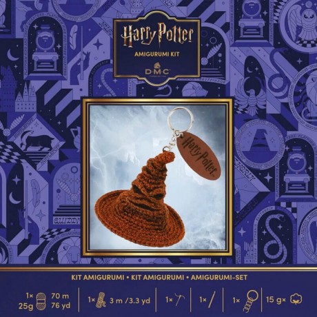 Kit Amigurumi Llavero Sombrero - Col. Harry Potter DMC