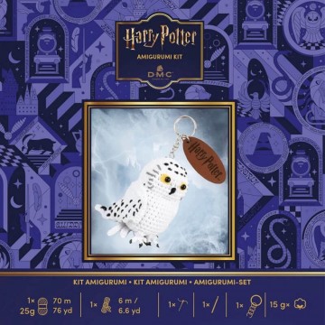 Kit Amigurumi Llavero Hedwig - Col. Harry Potter DMC