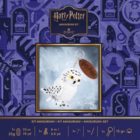 Kit Amigurumi Llavero Hedwig - Col. Harry Potter DMC