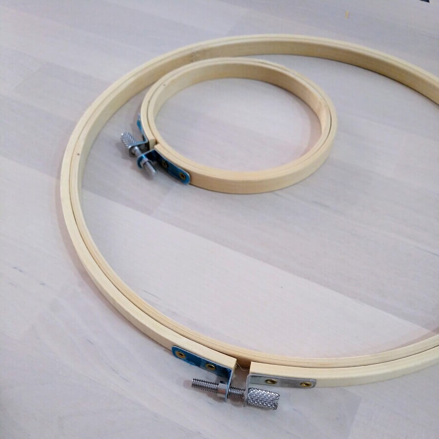 Bastidor de madera de bambú para bordar