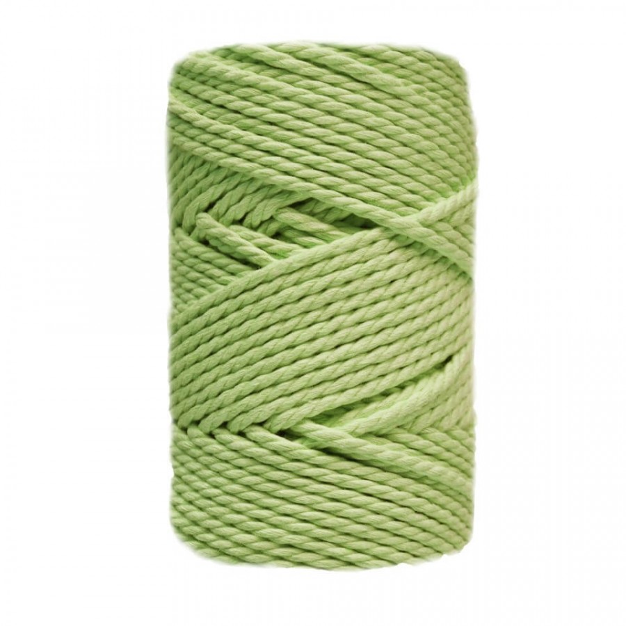 Cuerda para macramé de algodón reciclado - Kesi Art - 2 mm Vert de gris  (n°112) x6 - Perles & Co