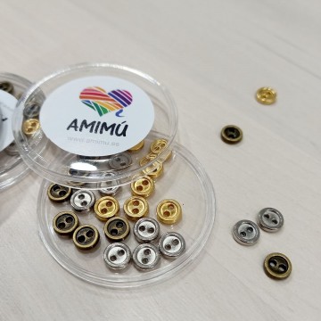 Mini botones metalicos