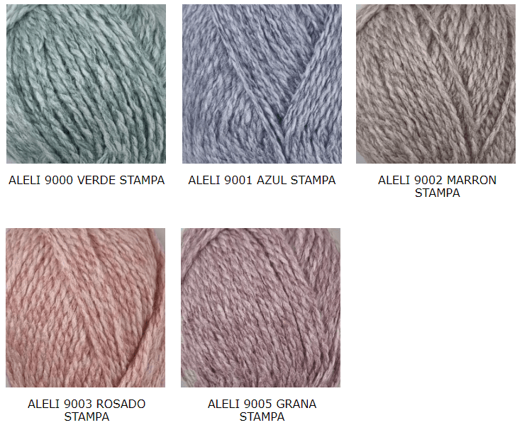 Colores lana semi-gruesa Aleli Hilaturas LM