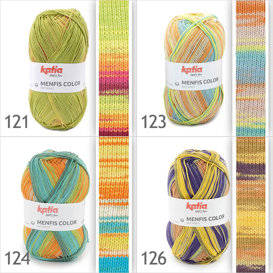 Menfis color. Algodón multicolor para tejer